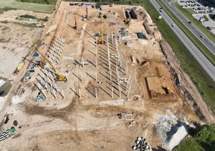 Urban HUB Vilnius statybos ir statybų eiga